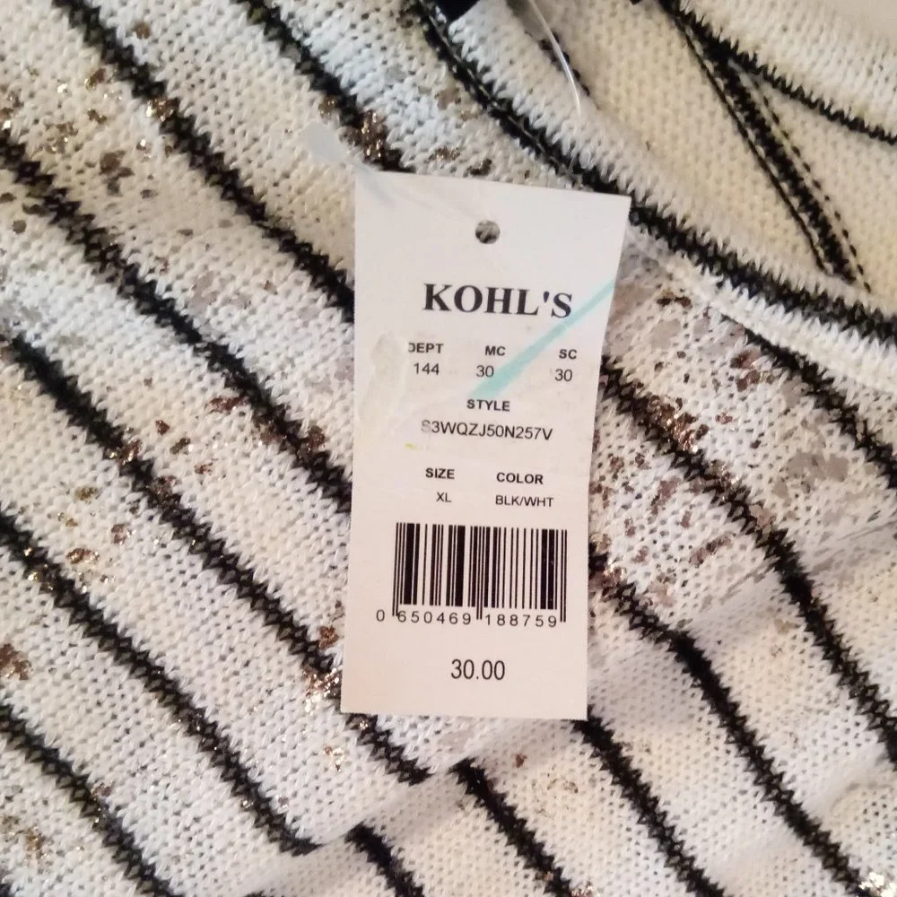 Fang silver splatter knit tank top sz XL NWT - Picture 6 of 7